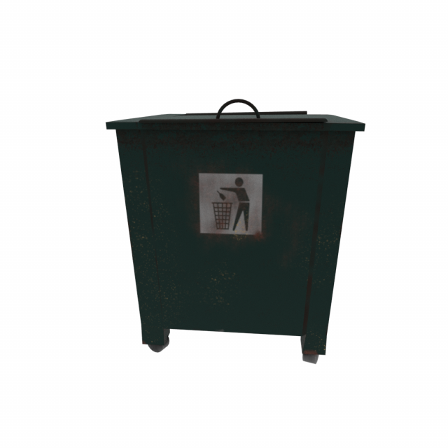 trash can 3D Model .c4d .max .obj .3ds .fbx .stl .blend 