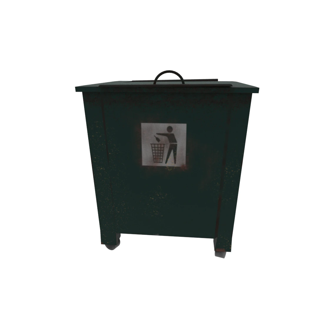 trash can 3D Model .c4d .max .obj .3ds .fbx .stl .blend 