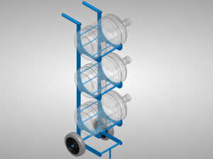 hand truck trolley for 20 litre bottle Modelo 3D