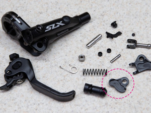 shimano xt-slx brake level piston guide left top 3D Модель