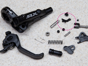 shimano xt-slx brake level free stroke adjustment right 3D 模型