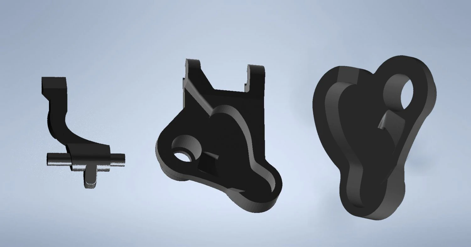shimano xt-slx bl set of piston guides and free stroke adjustment left 3D Model .c4d .max .obj .3ds .fbx .stl .blend