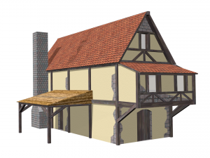 medieval house Modello 3D