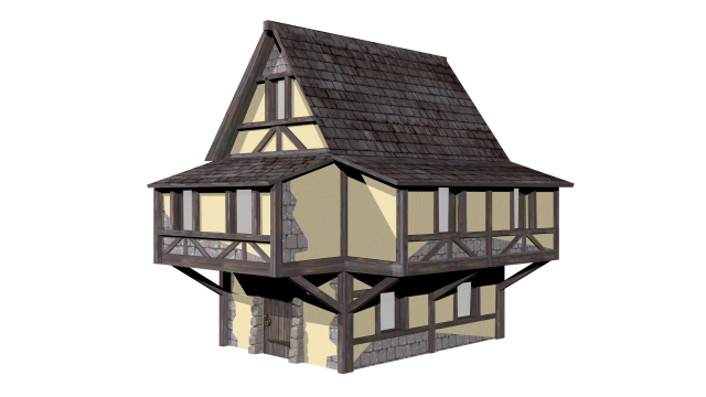 little medieval house 3Dモデル .c4d .max .obj .3ds .fbx .stl .blend 
