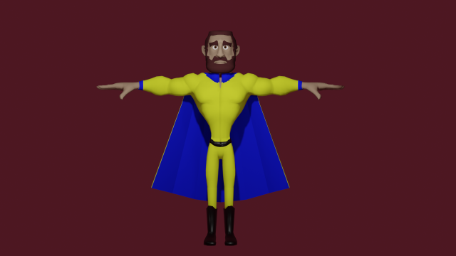 superhero Modelo 3D .c4d .max .obj .3ds .fbx .stl .blend 