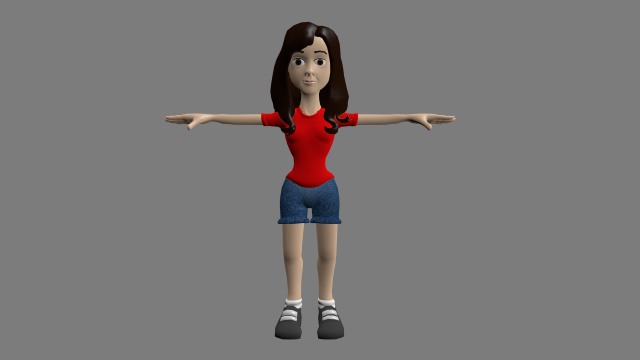 girl 3D 模型 .c4d .max .obj .3ds .fbx .stl .blend 