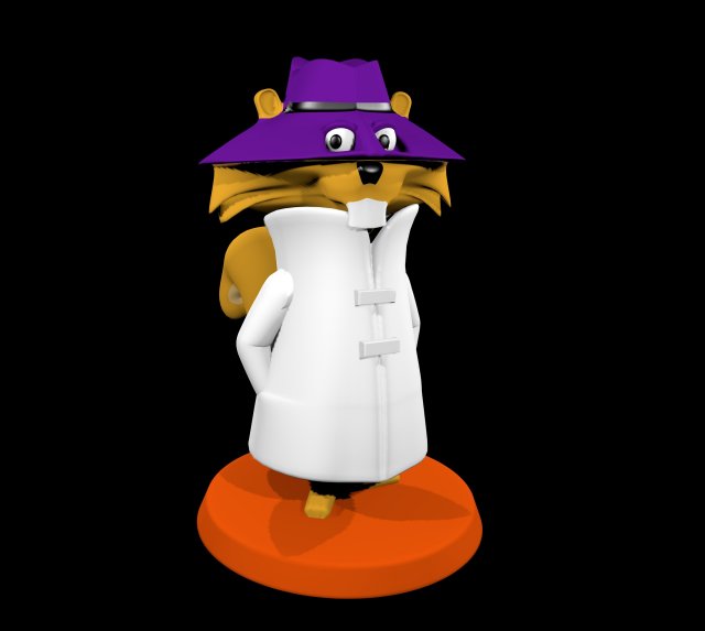 secret squirrel 3D Model .c4d .max .obj .3ds .fbx .stl .blend 