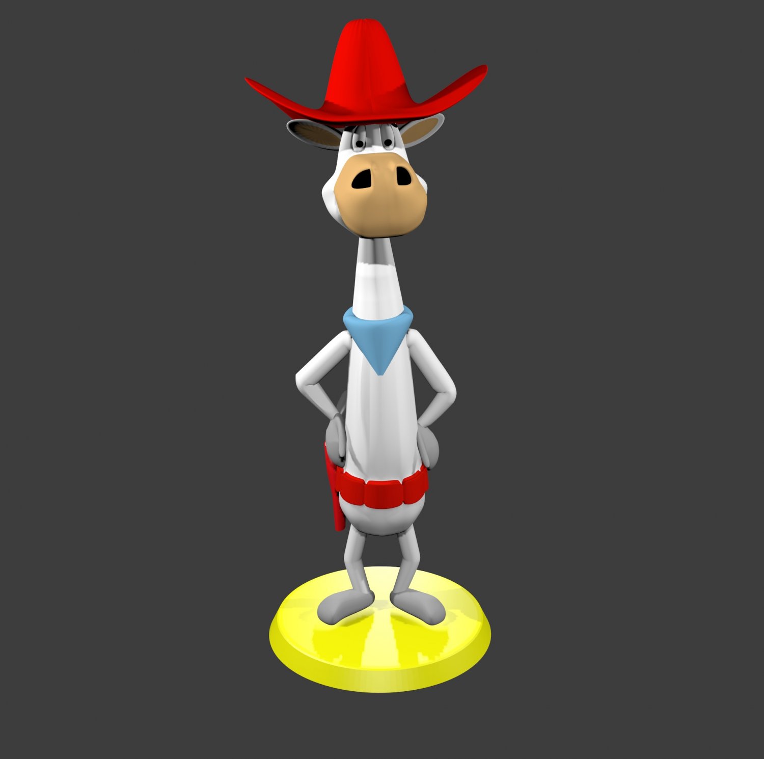 quick draw mcgraw 3D Models in Cartoon 3DExport