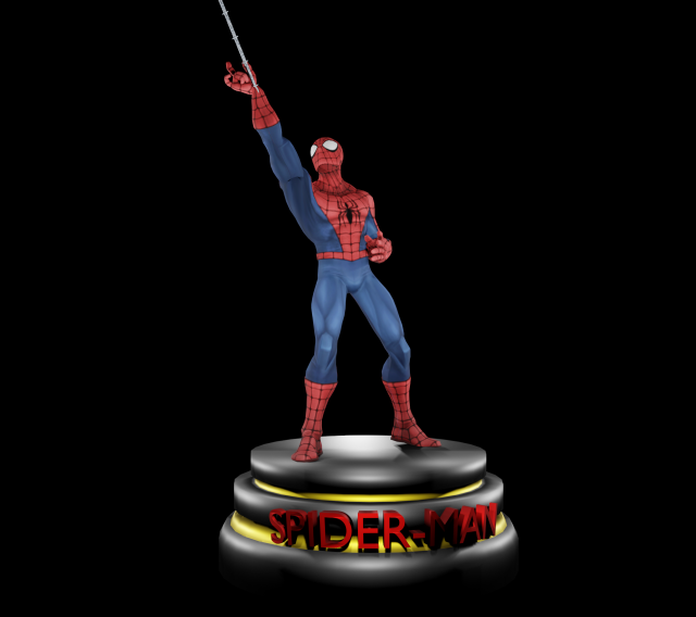 Spider-Man 3D 打印模型 .c4d .max .obj .3ds .fbx .stl .blend 