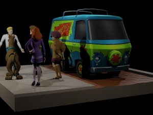 Scooby Doo Diorama 3D Print Model