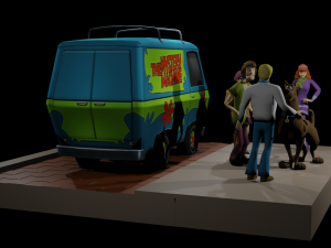Scooby Doo Diorama 3D Print Model