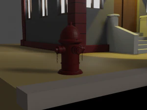 Cartoon Building 3D Model