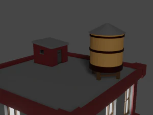Cartoon Building 3D Model