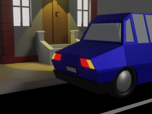 Cartoon Building 3D Модель