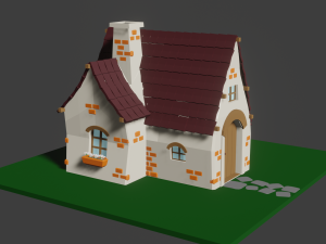 Cartoon Little House 3Dモデル