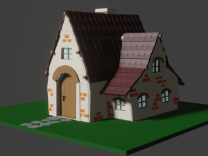 Cartoon Little House 3Dモデル