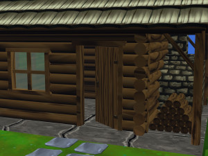 Wooden Hut Diorama Modelo 3D