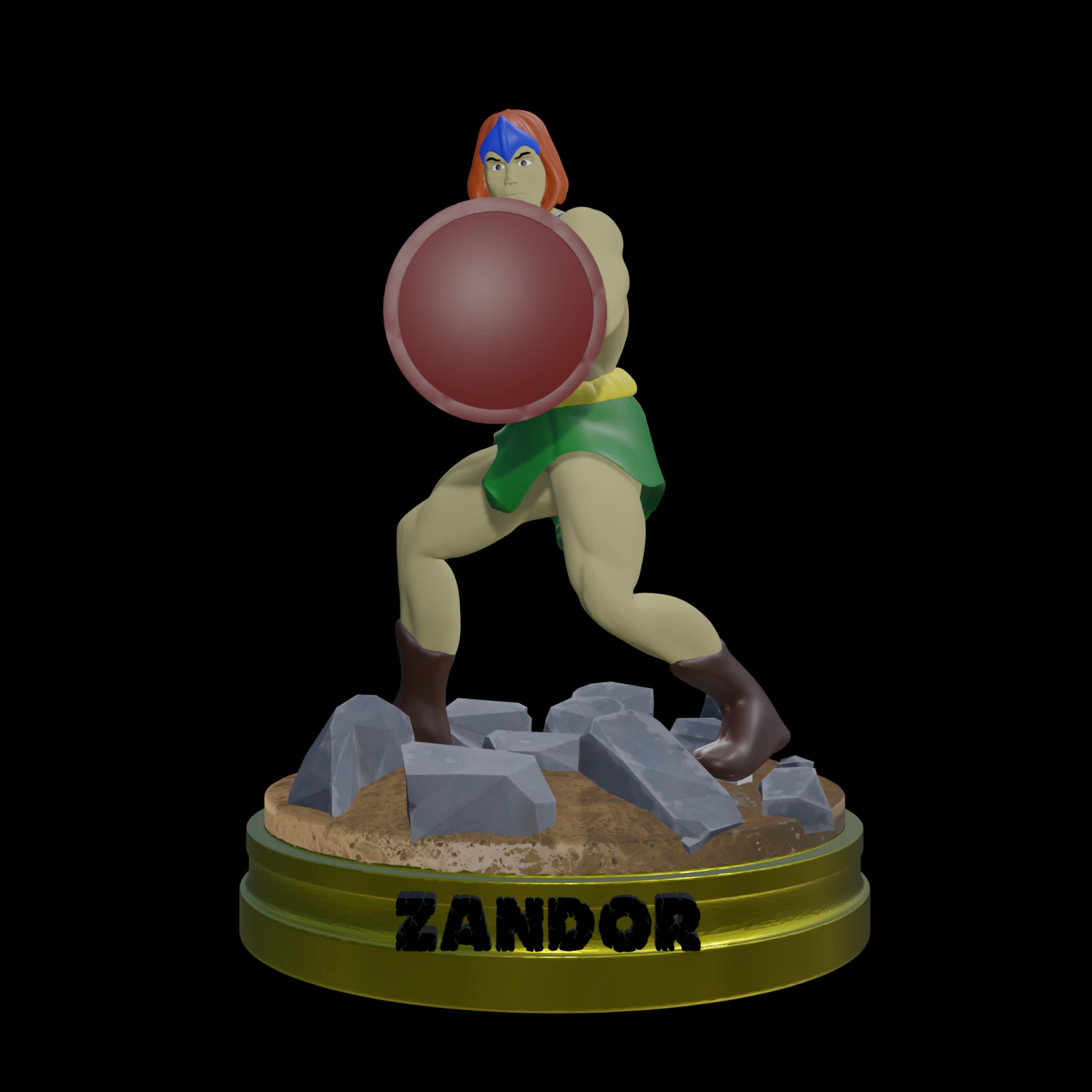 Zandor - The Herculoides 3D Print Model .c4d .max .obj .3ds .fbx .stl .blend 