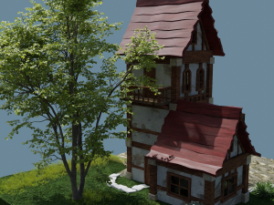Fantasy Townhouse Model 3D