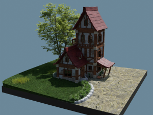 Fantasy Townhouse 3D मॉडल