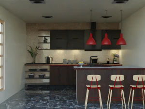 Modern Kitchen 3D Model