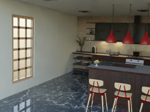 Modern Kitchen 3D मॉडल