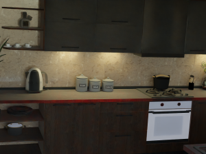 Modern Kitchen 3D मॉडल