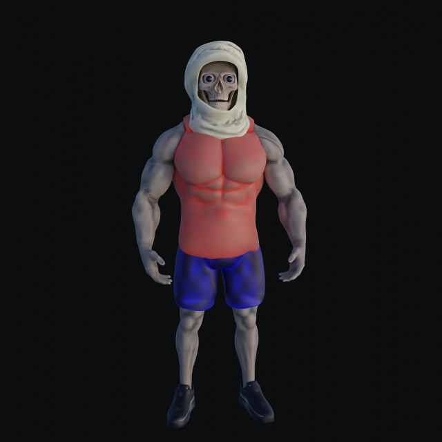 Strong Skull Model 3D Model 3D .c4d .max .obj .3ds .fbx .stl .blend 