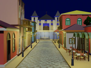 Pack Historical City Assets Blend FBX OBJ 3D Model