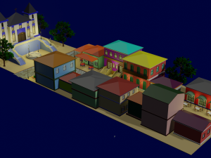Pack Historical City Assets Blend FBX OBJ 3D Model