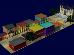 Pack Historical City Assets Blend FBX OBJ 3D Model