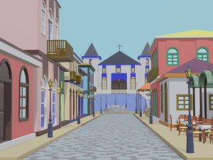 Pack Historical City Assets Blend FBX OBJ 3D Model