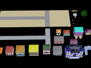 Pack Historical City Assets Blend FBX OBJ 3D Model