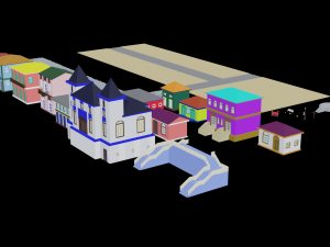 Pack Historical City Assets Blend FBX OBJ 3D Model