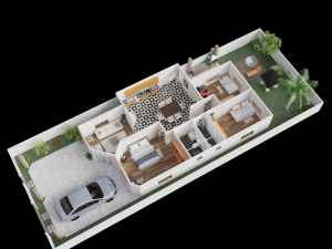 3D Plan Floor House 3D Model