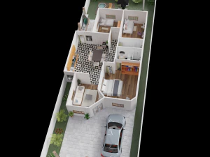 3D Plan Floor House 3D Model
