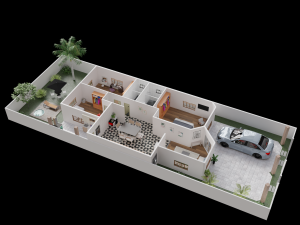 3D Plan Floor House 3D Model