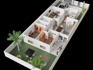3D Plan Floor House 3D Model