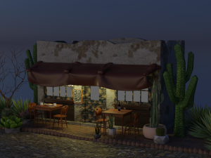 Mexican Coffee Shop 3D Modelo 3D