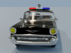 Chevrolet Belair Police OBJ FBX 3D Модель