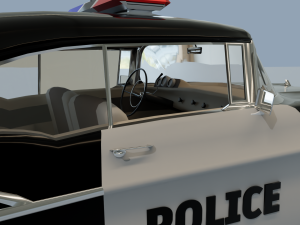 Chevrolet Belair Police OBJ FBX 3D Модель