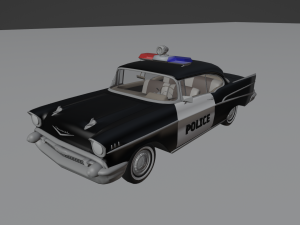 Chevrolet Belair Police OBJ FBX 3D Модель