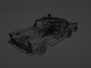 Chevrolet Belair Police OBJ FBX 3D Модель
