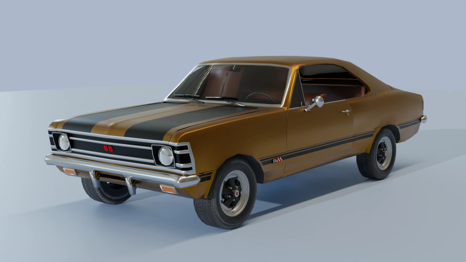 Chevrolet Opala 1972 3D Model .c4d .max .obj .3ds .fbx .stl .blend
