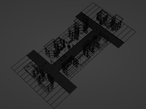 Old Street Low Poly OBJ FBX 3D मॉडल
