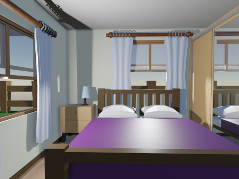 Country House Low Poly 3D-Modell
