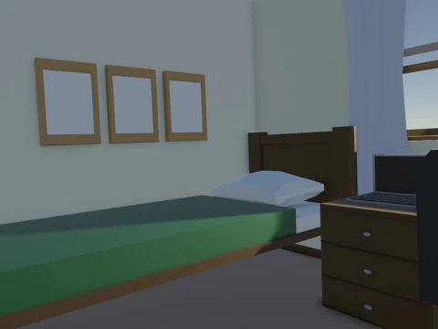 Country House Low Poly 3D Model