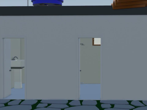 Country House Low Poly 3D Model