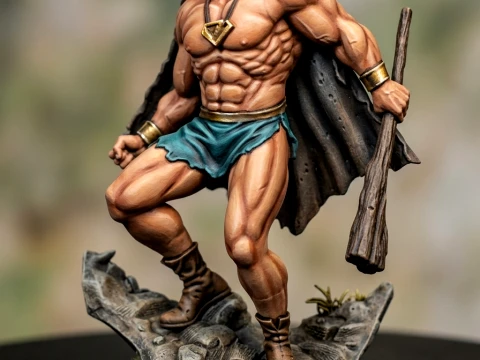 Myghtor Fantasy Warrior 3D Printable Figure in Parts 4artes3d 3D प्रिंट मॉडल