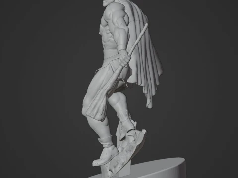 Myghtor Fantasy Warrior 3D Printable Figure in Parts 4artes3d 3D Print Model